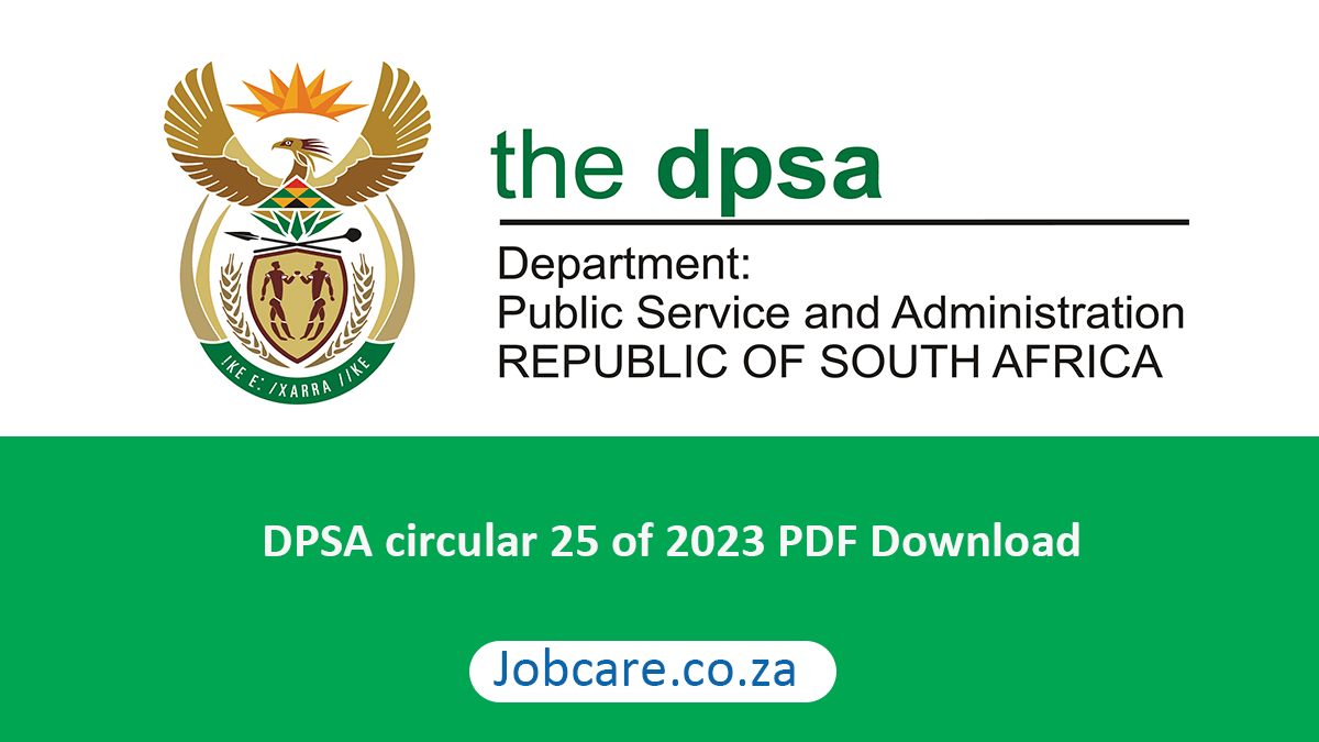 DPSA circular 25 of 2023 PDF Download
