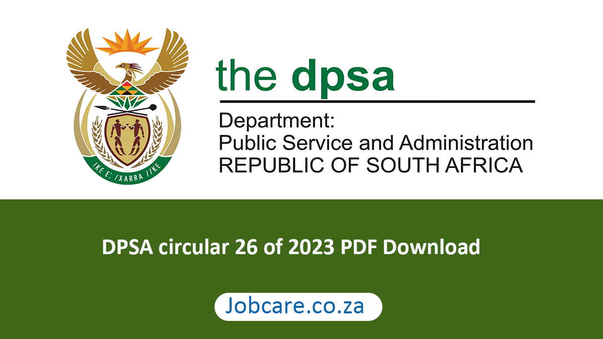 DPSA circular 26 of 2023 PDF Download