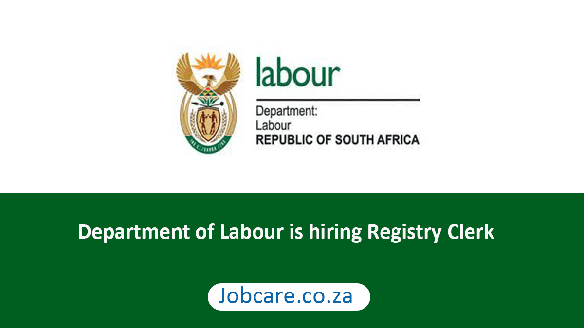 Department of Labour is hiring Registry Clerk