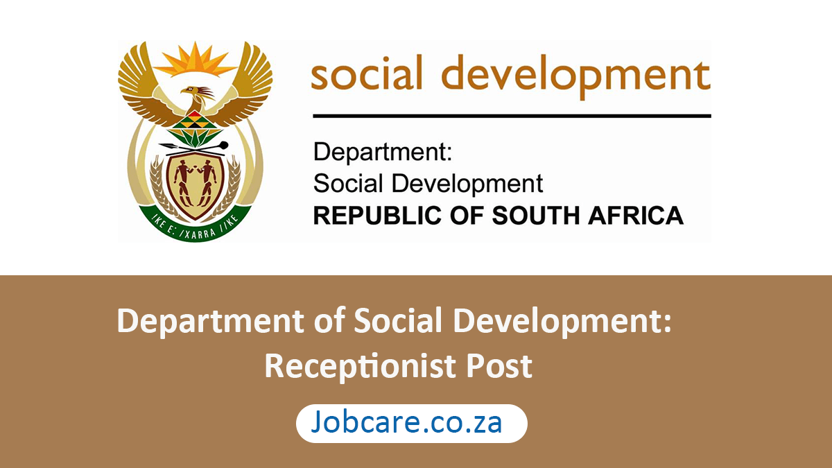 Department of Social Development: Receptionist Post