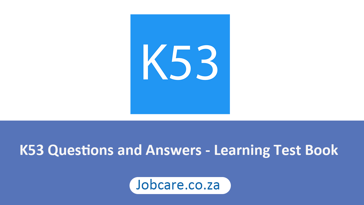 K53 Questions and Answers - Learning Test Book