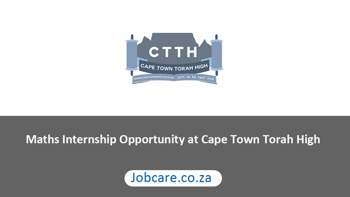Maths Internship Opportunity at Cape Town Torah High