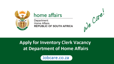 Apply for Inventory Clerk Vacancy at Department of Home Affairs