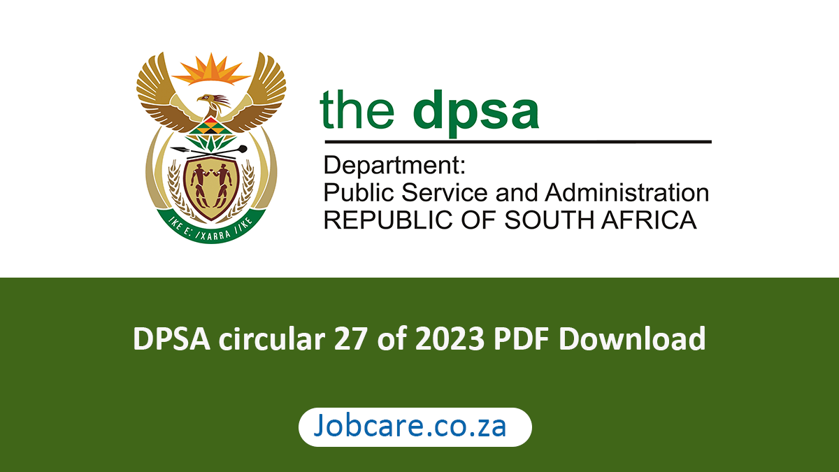 DPSA circular 27 of 2023 PDF Download