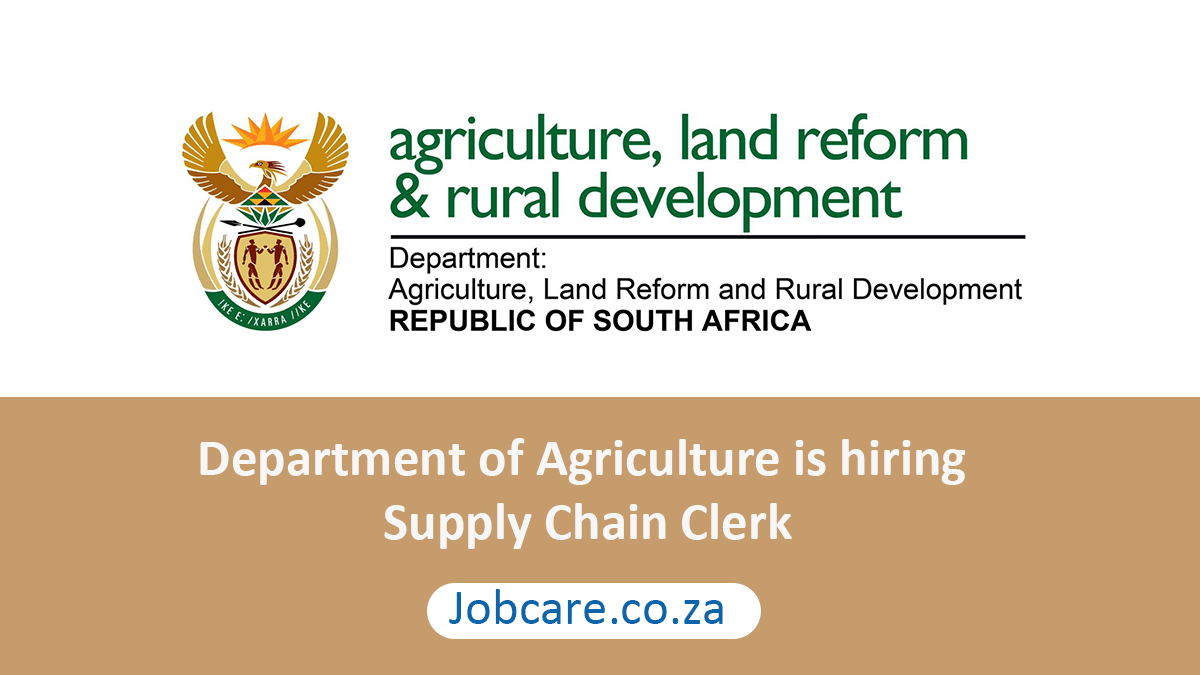 Department of Agriculture is hiring Supply Chain Clerk