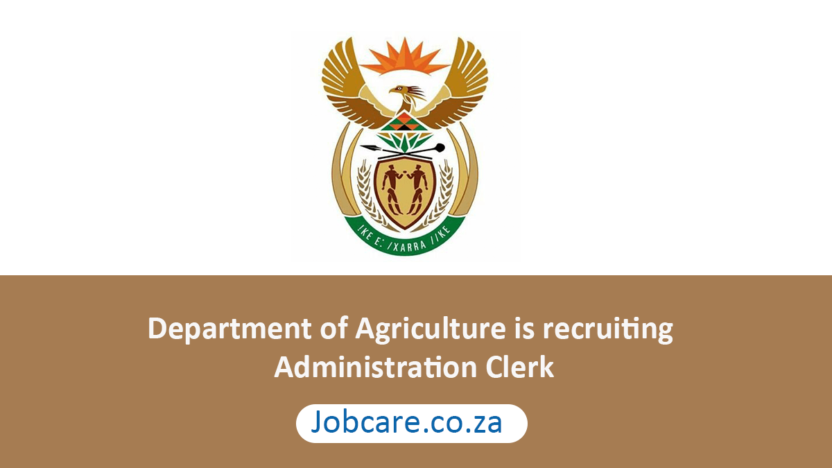 Department of Agriculture is recruiting Administration Clerk