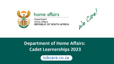 Department of Home Affairs: Cadet Learnerships 2023