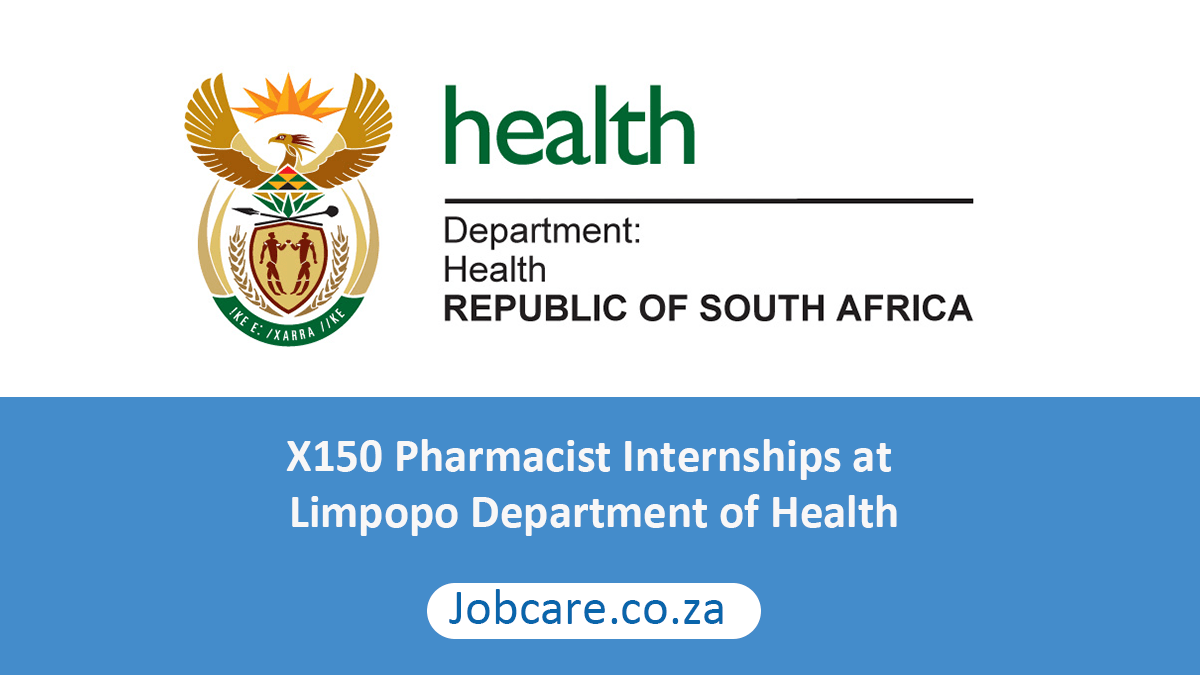 X150 Pharmacist Internships at Limpopo Department of Health