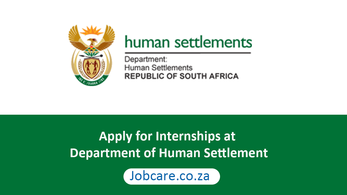 Apply for Internships at Department of Human Settlement
