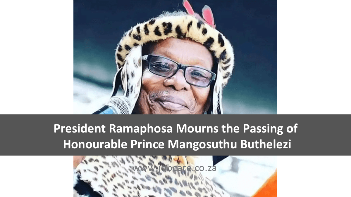 President Ramaphosa Mourns the Passing of Honourable Prince Mangosuthu Buthelezi