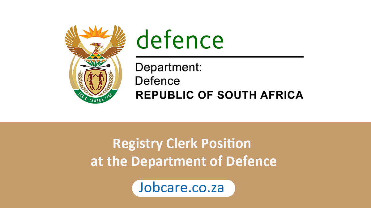 Registry Clerk Position at the Department of Defence