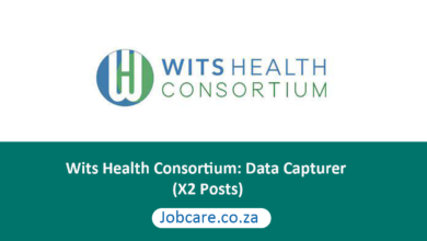 Wits Health Consortium: Data Capturer (X2 Posts)