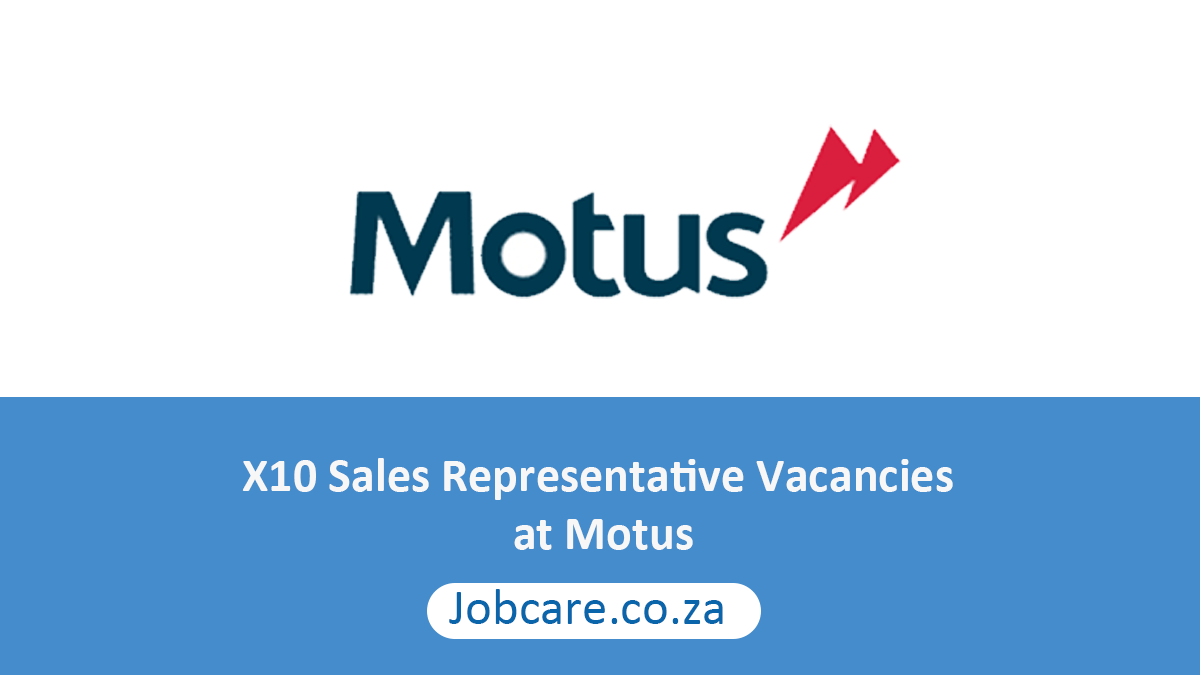 X10 Sales Representative Vacancies at Motus
