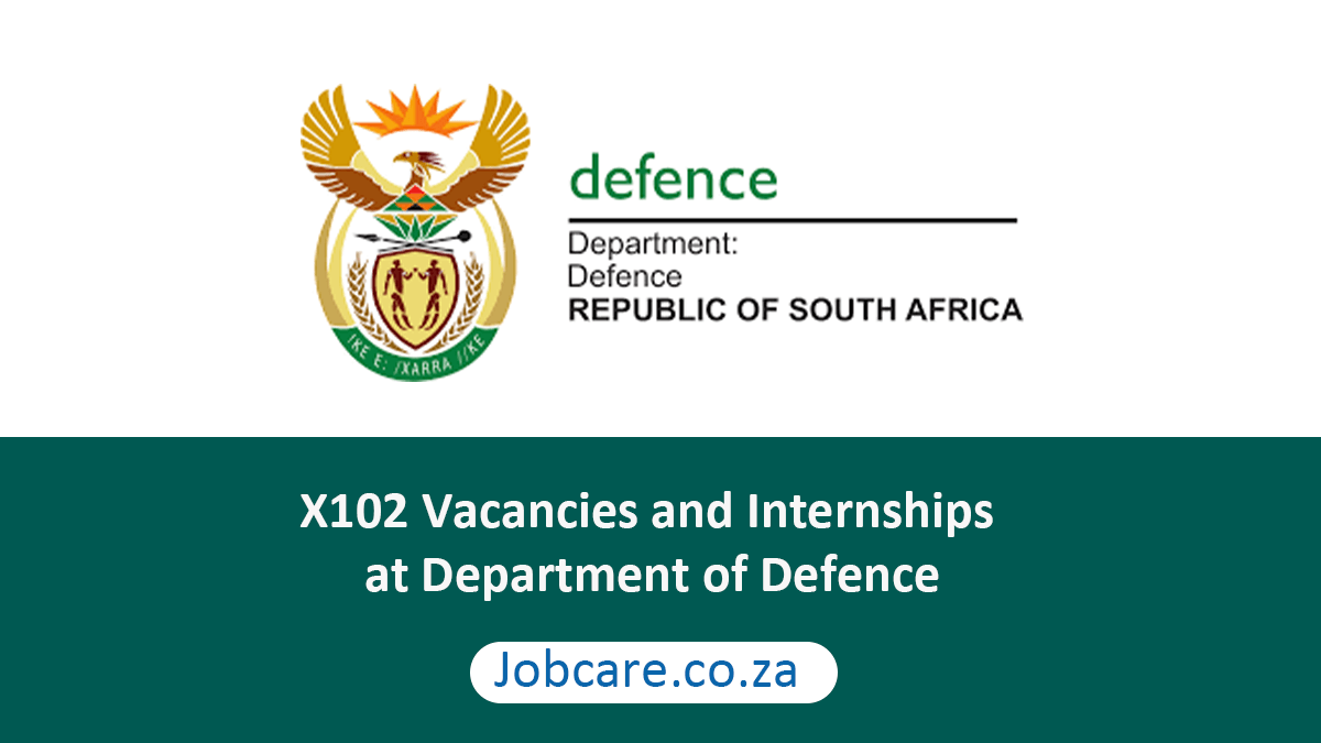 X102 Vacancies and Internships at Department of Defence