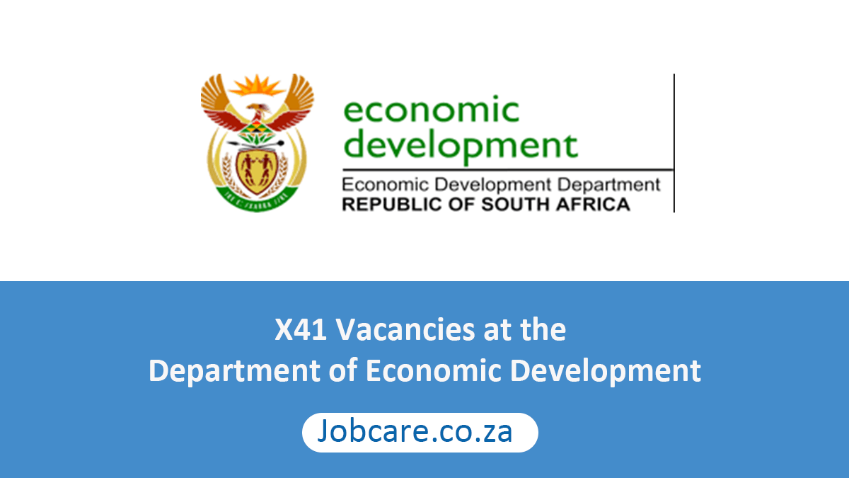 X41 Vacancies at the Department of Economic Development