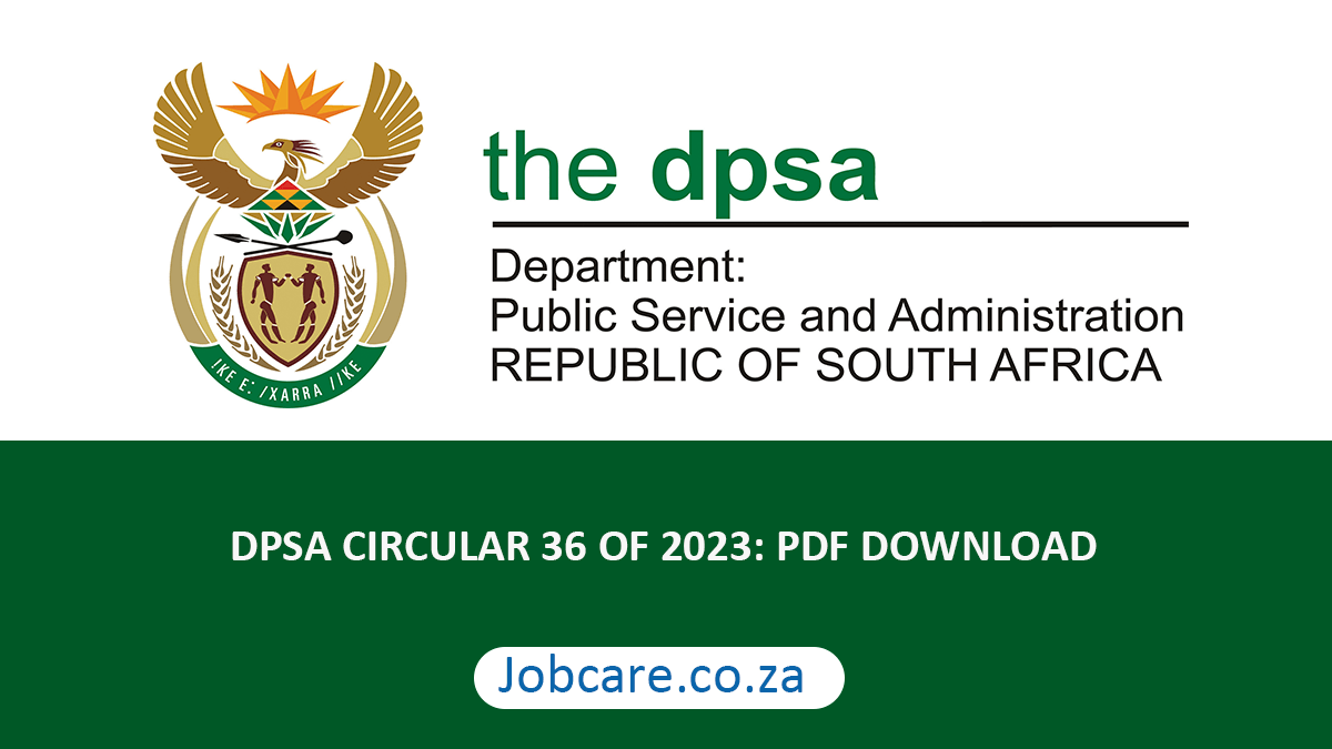 DPSA CIRCULAR 36 OF 2023: PDF DOWNLOAD