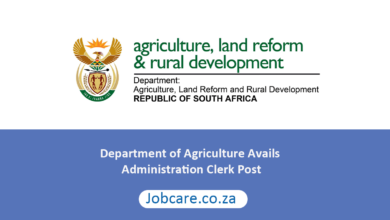 Department of Agriculture Avails Administration Clerk Post