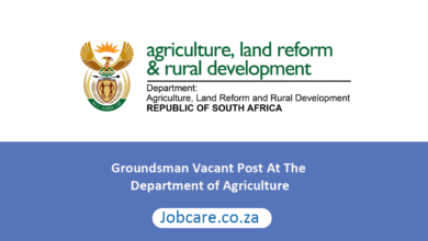 Groundsman Vacant Post At The Department of Agriculture