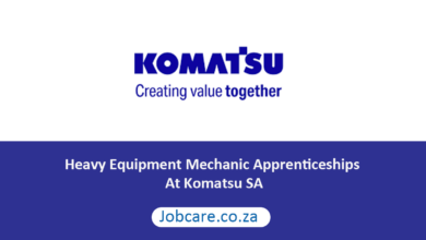 Heavy Equipment Mechanic Apprenticeships At Komatsu SA