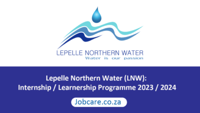 Lepelle Northern Water (LNW): Internship / Learnership Programme 2023 / 2024