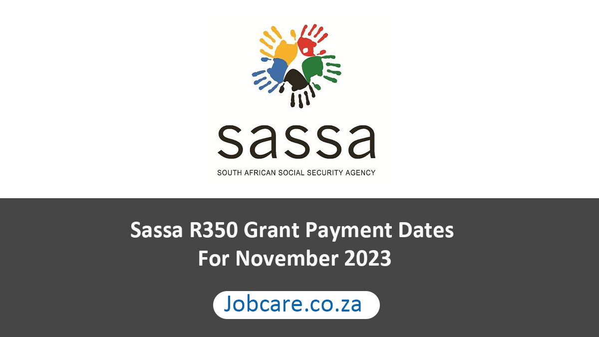 Sassa R350 Grant Payment Dates For November 2023