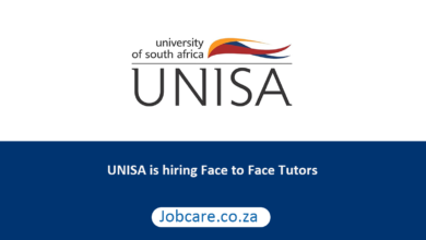 UNISA is hiring Face to Face Tutors