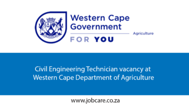 Civil Engineering Technician Vacancy At Western Cape Department Of