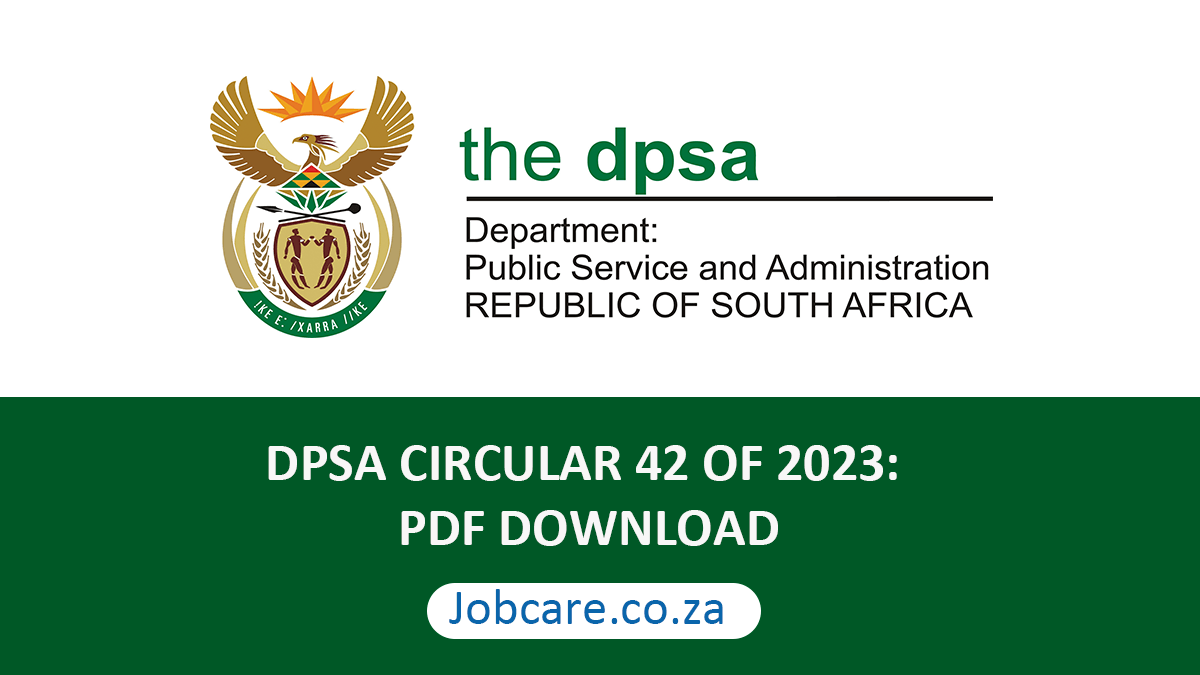 DPSA CIRCULAR 42 OF 2023: PDF DOWNLOAD