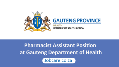 Pharmacist Assistant Position at Gauteng Department of Health