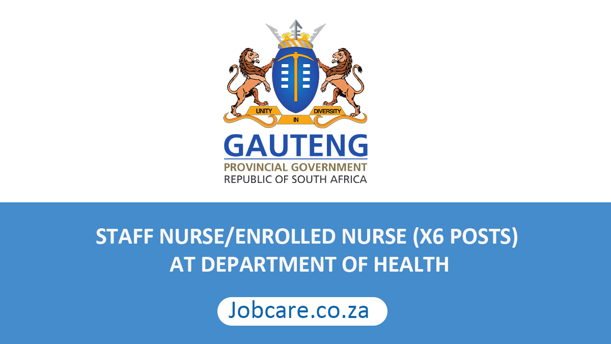 STAFF NURSE/ENROLLED NURSE (X6 POSTS) AT DEPARTMENT OF HEALTH
