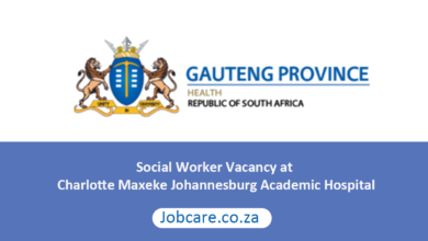 Social Worker Vacancy at Charlotte Maxeke Johannesburg Academic Hospital