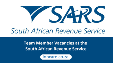 Team Member Vacancies at the South African Revenue Service