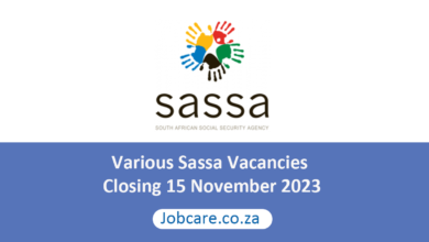 Various Sassa Vacancies Closing 15 November 2023