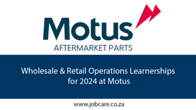 Wholesale & Retail Operations Learnerships for 2024 at Motus