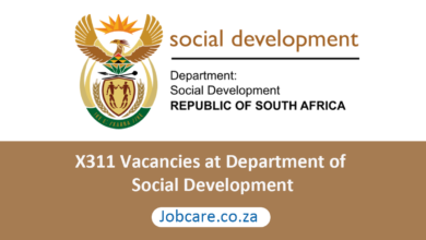 X311 Vacancies at Department of Social Development