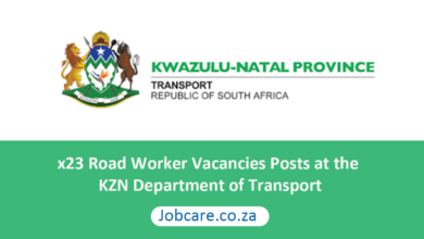 x23 Road Worker Vacancies Posts at the KZN Department of Transport