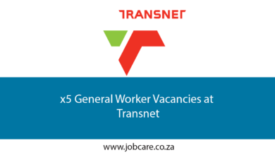 x5 General Worker Vacancies at Transnet