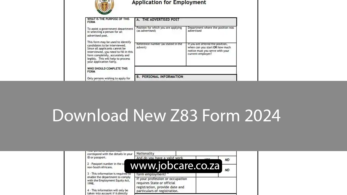 Download New Z83 Form 2024 Editable Pdf And Word Jobcare