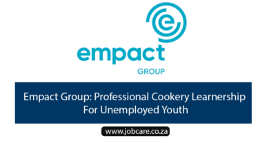 Empact Group: Professional Cookery Learnership For Unemployed Youth