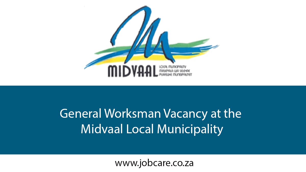 General Worksman Vacancy at the Midvaal Local Municipality