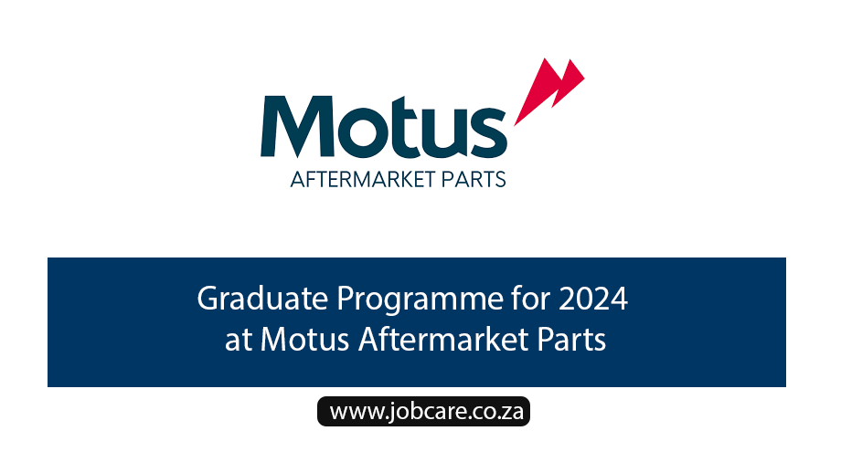 Graduate Programme for 2024 at Motus Aftermarket Parts