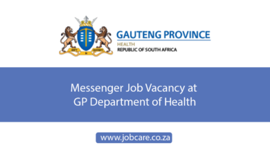 Messenger Job Vacancy at GP Department of Health