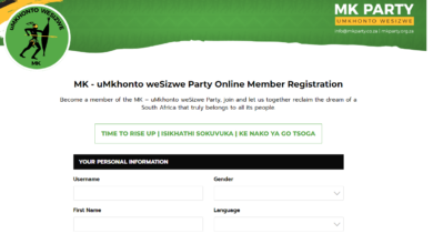 uMkhonto weSizwe Party announced the Registration system
