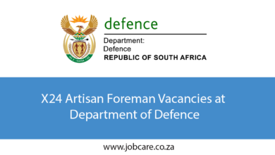 X24 Artisan Foreman Vacancies at Department of Defence