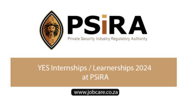 YES Internships / Learnerships 2024 at PSiRA