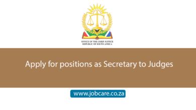 Apply for positions as Secretary to Judges
