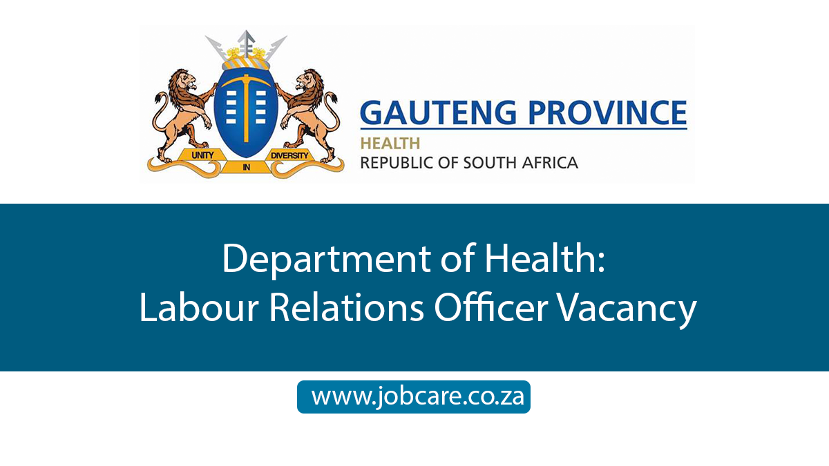 Department of Health: Labour Relations Officer Vacancy