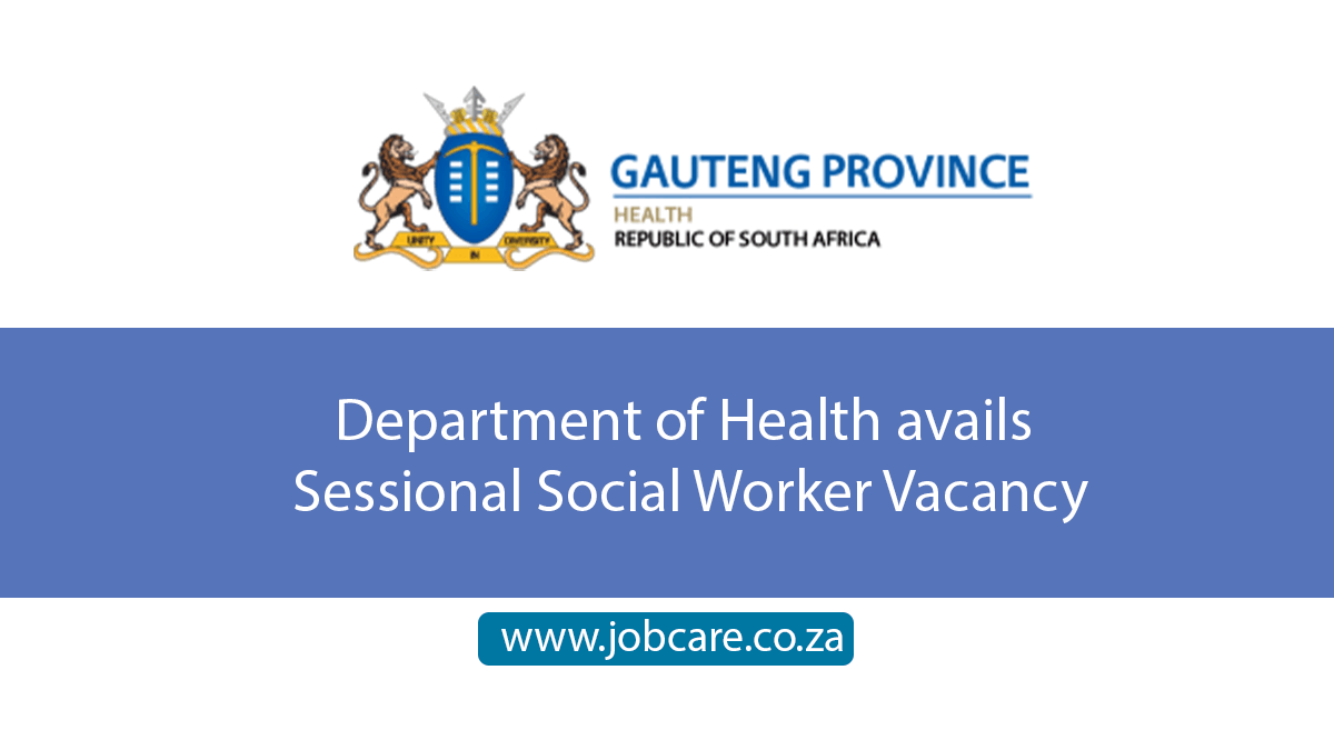 Department of Health avails Sessional Social Worker Vacancy