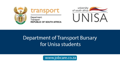 Department of Transport Bursary for Unisa students