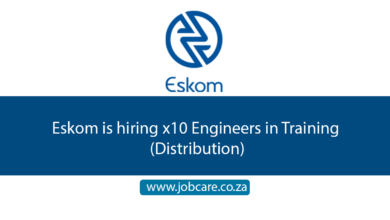 Eskom is hiring x10 Engineers in Training (Distribution)